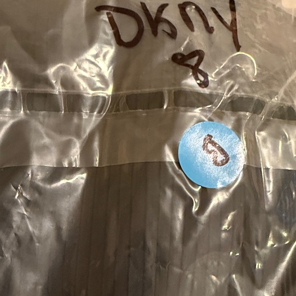 DKNY, Black Accordion Pleated Tie-Neck Dress, Size Large - Picture 12 of 12